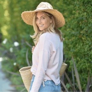 Stateside x Cupcakes & Cashmere Blush Pink Long Sleeve Cinched Sweatshirt Top S